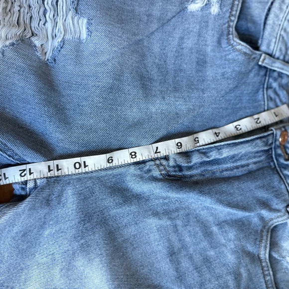 Blue B Women's Distressed Light Blue Boyfriend Jeans - Picture 6 of 10